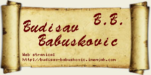 Budisav Babušković vizit kartica